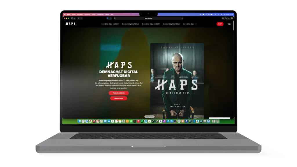 Haps Webseiten Vorschau Macbook